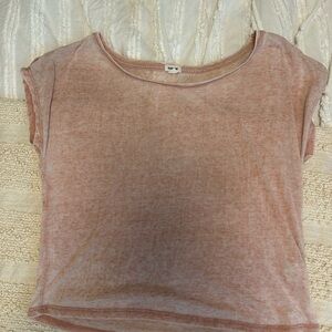 Garage Heathered Light Pink Short Sleeve Tee
